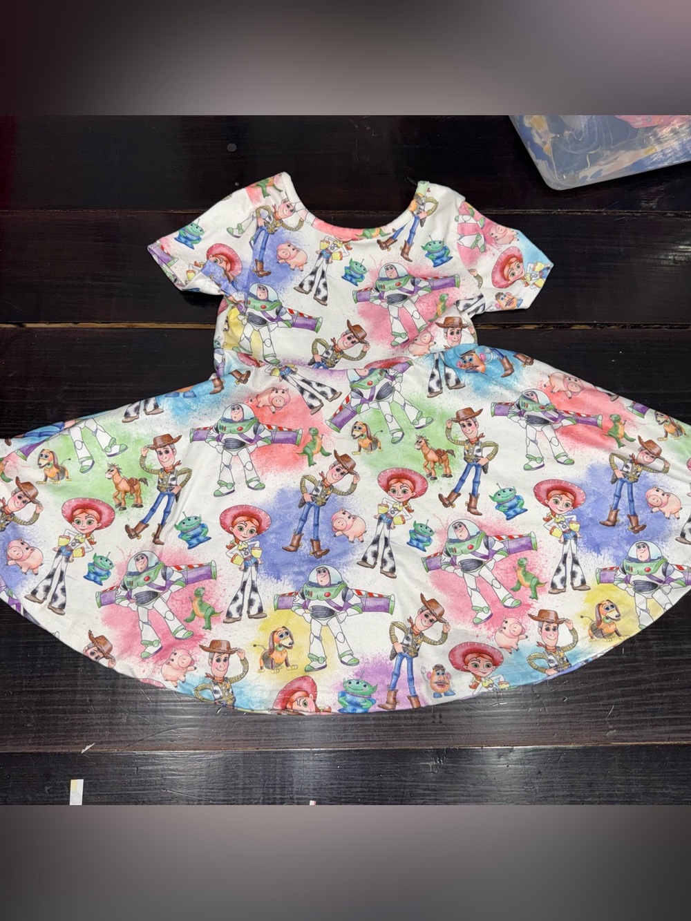 Toy Story Watercolor Characters Kids Dress - 2/3T NEW